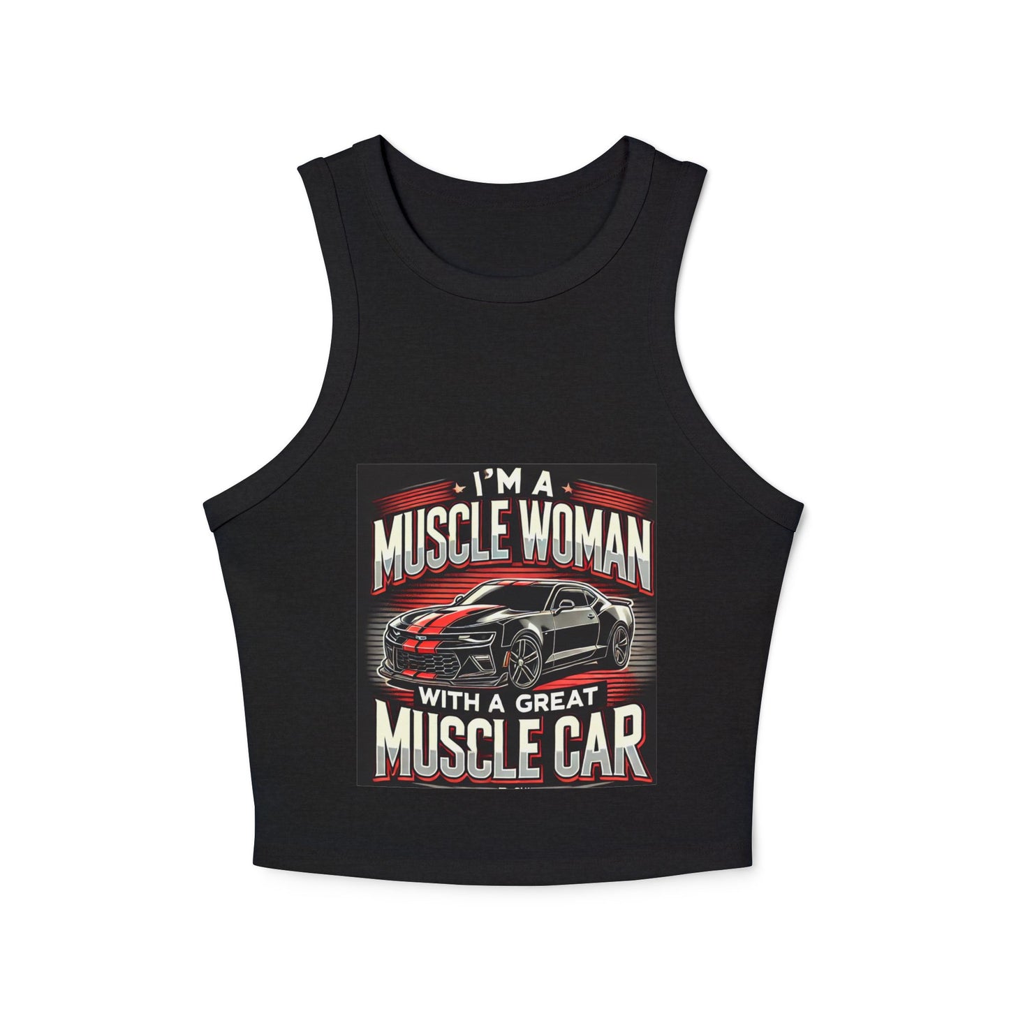 Tank Top Muscle Woman with Muscle Car Design