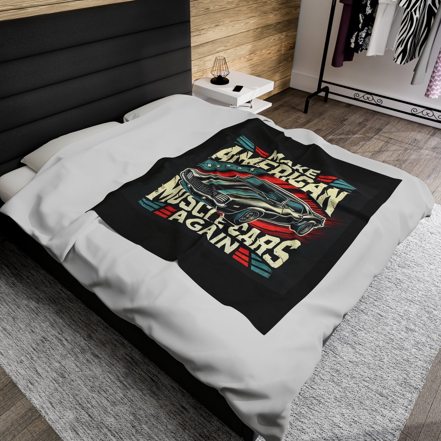 Plush Blanket - Make American Muscle Car Again Design