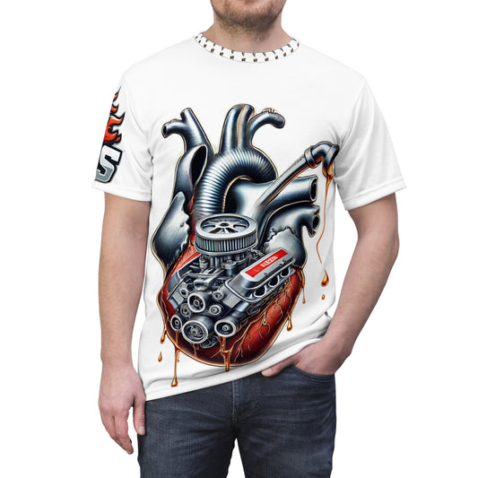 T-Shirt - V8 Heart Engine Unisex Cut & Sew Tee