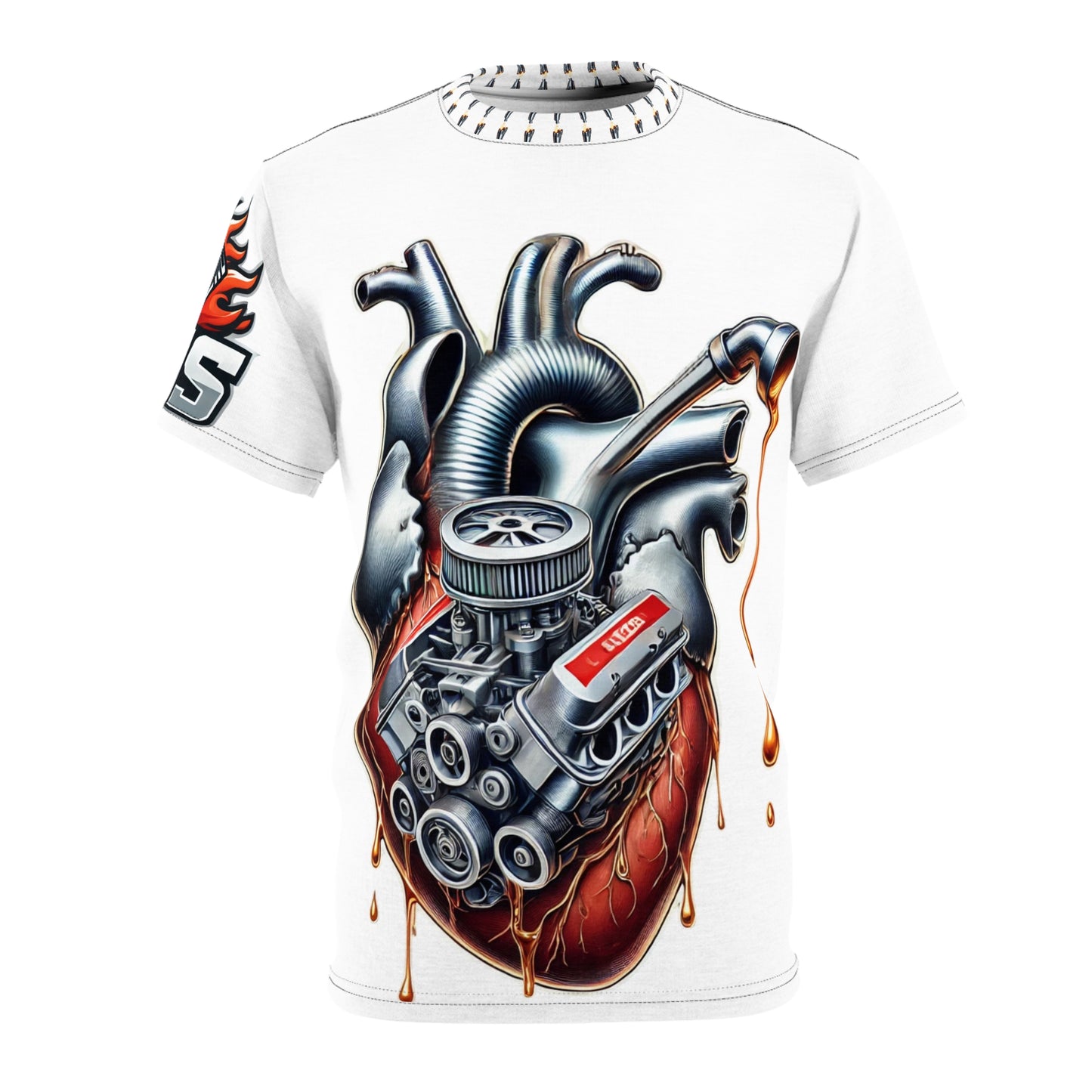 T-Shirt - V8 Heart Engine Unisex Cut & Sew Tee