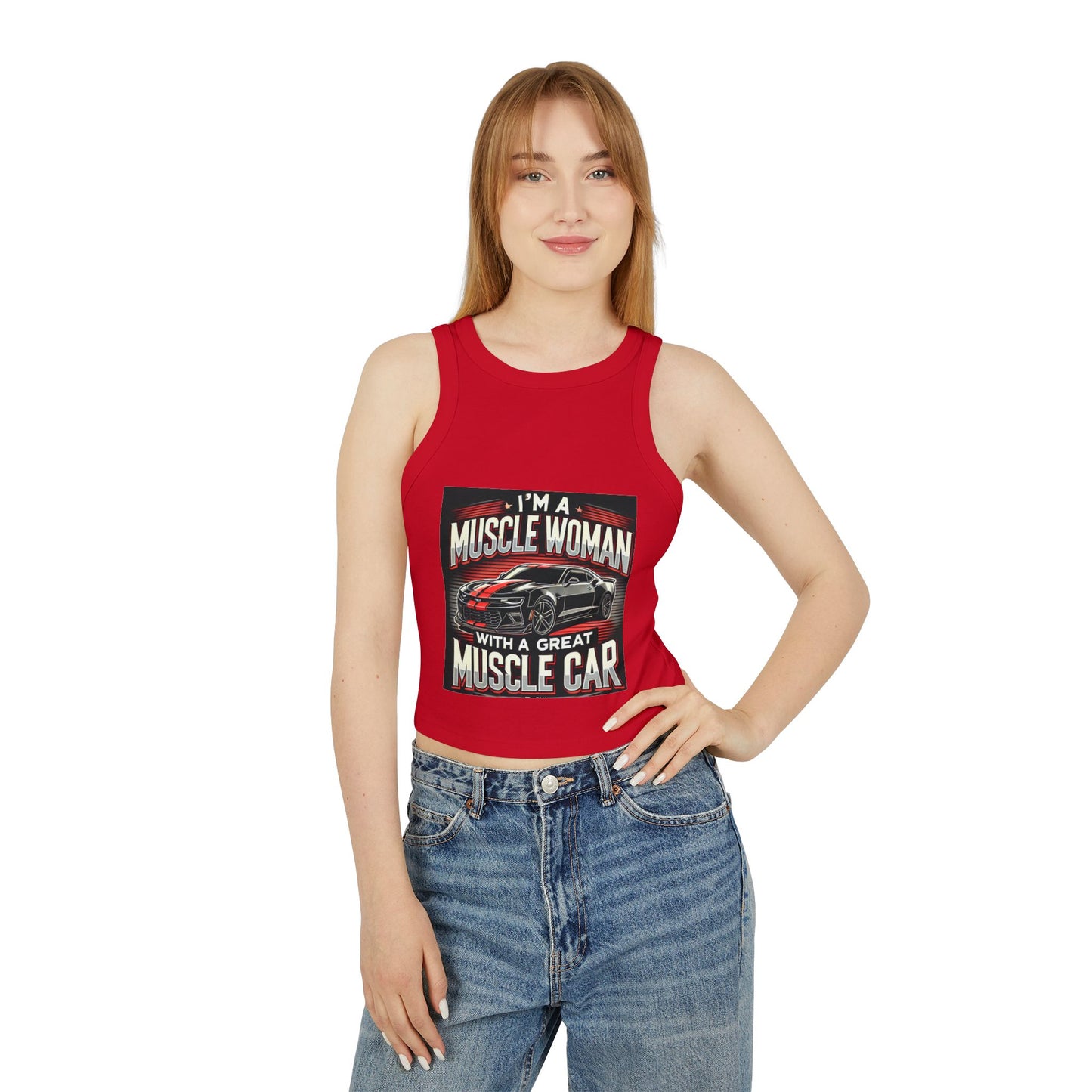 Tank Top Muscle Woman with Muscle Car Design