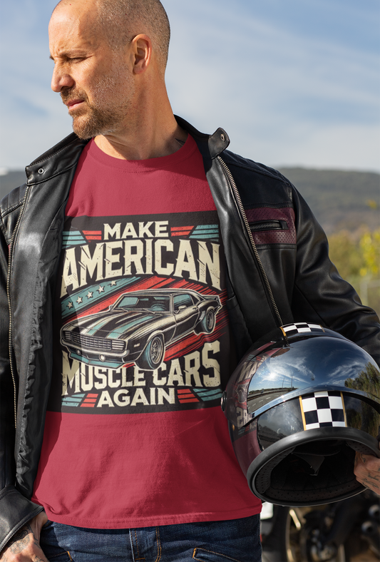 Muscle Car T-Shirt - Make American Muscle Cars Again Design