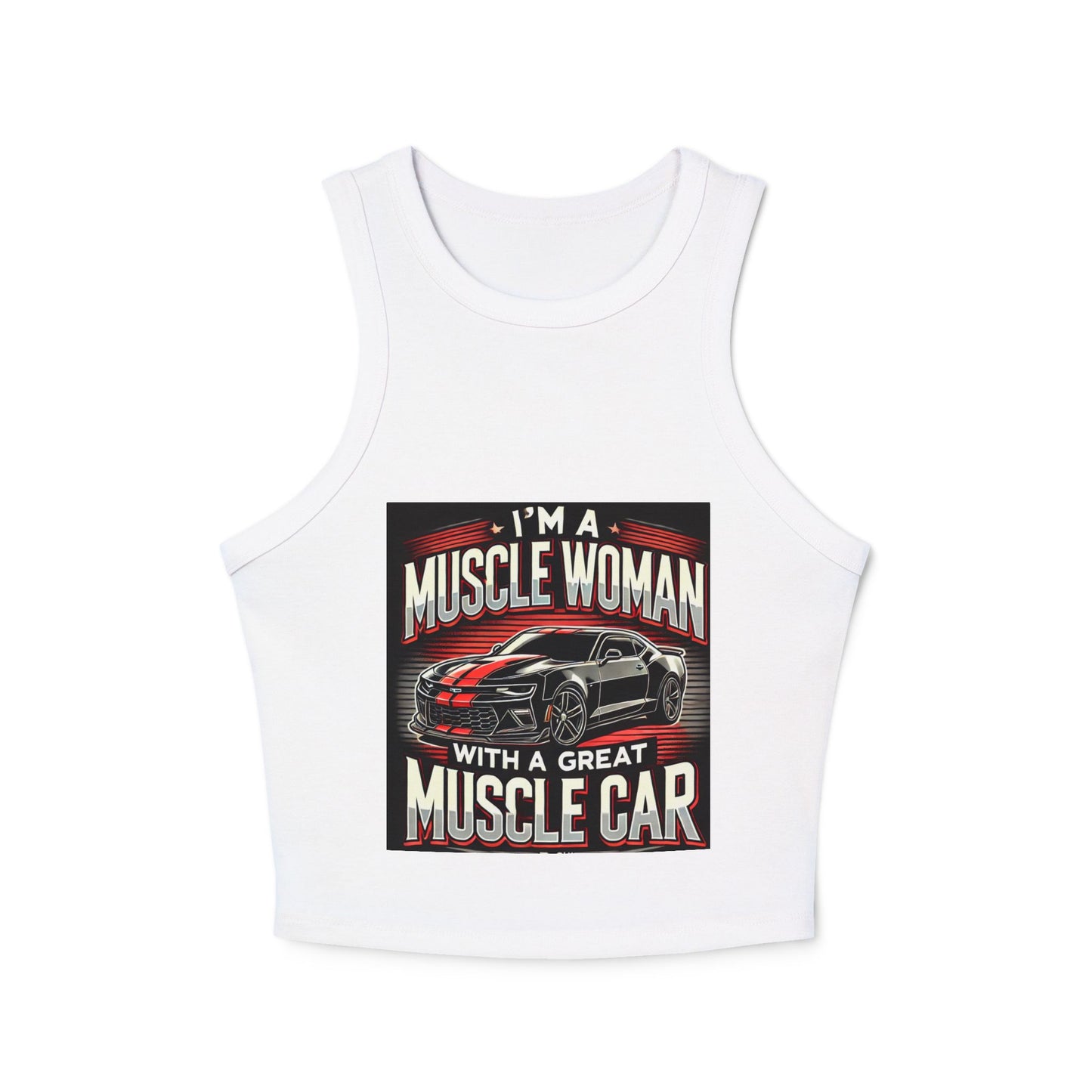 Tank Top Muscle Woman with Muscle Car Design