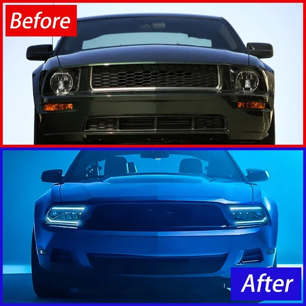 Headlights For Ford Mustang 2005-2009 LED Car Front Lamps Assembly Upgrade High Quality Dynamic Projector Lens Accessories