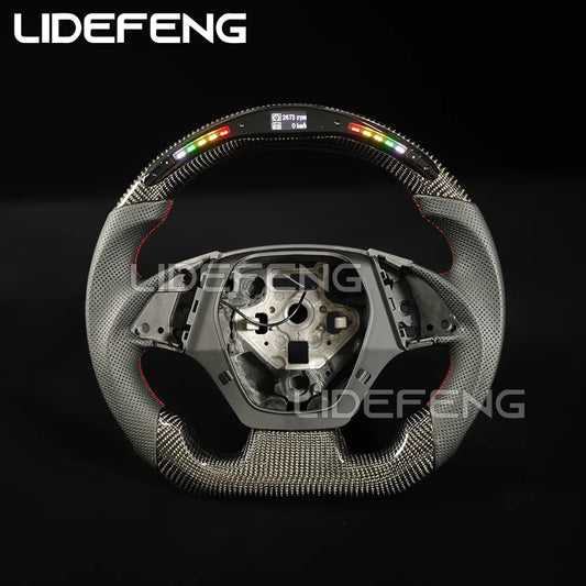 LED Carbon Fiber Steering Wheel Fit For Chevrolet Camaro SS ZL1 FFTY Corvette C7 2016-2024 RPM LED Customized  Racing Wheel