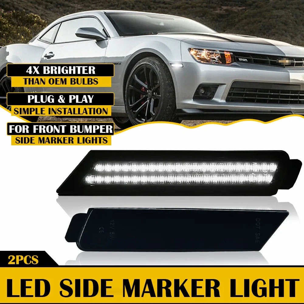 Front / Rear LED Bumper Side Marker Turn Signal Lights Fender Flare Light For Chevrolet Camaro 2010 2011 2012 2013 2014 2015