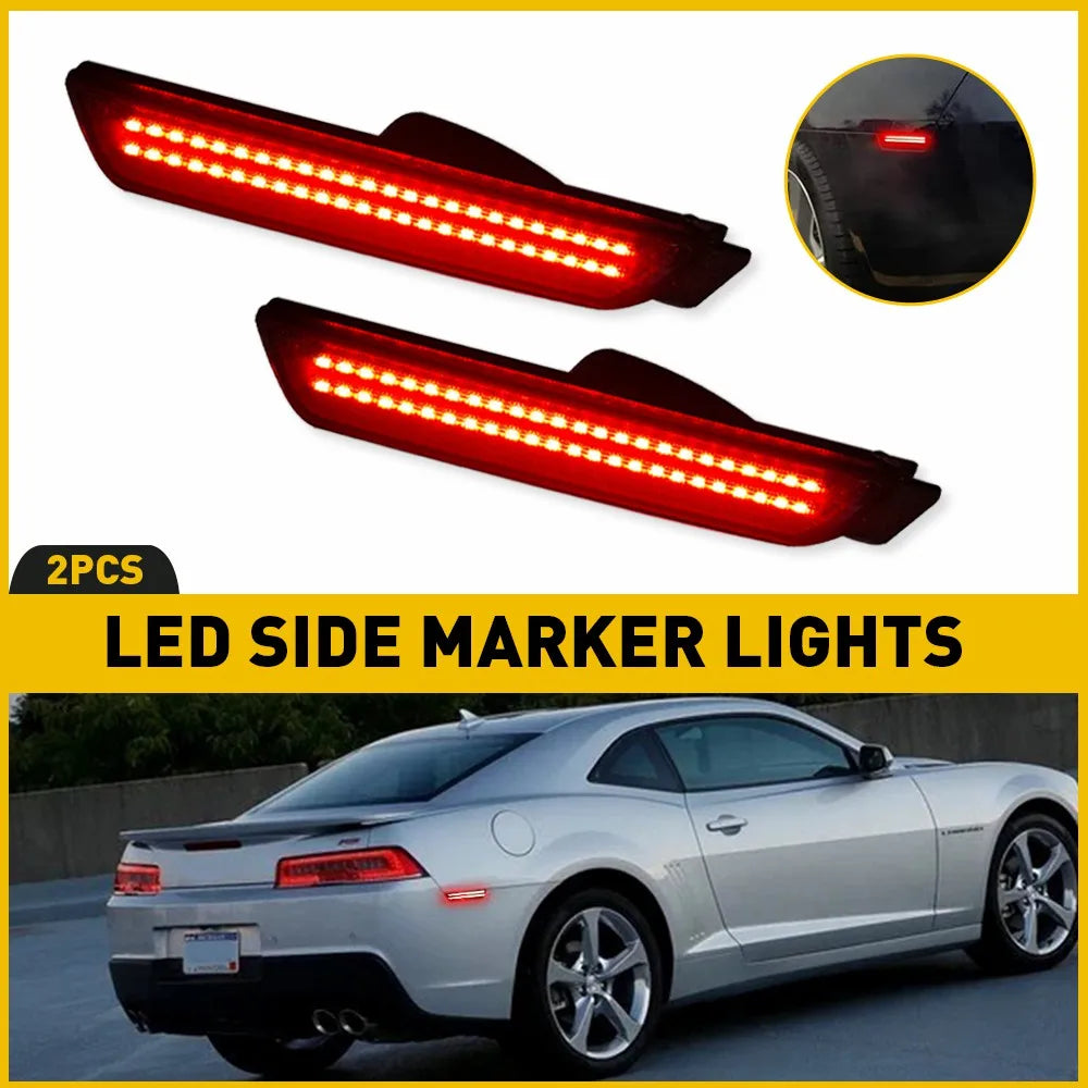 Front / Rear LED Bumper Side Marker Turn Signal Lights Fender Flare Light For Chevrolet Camaro 2010 2011 2012 2013 2014 2015